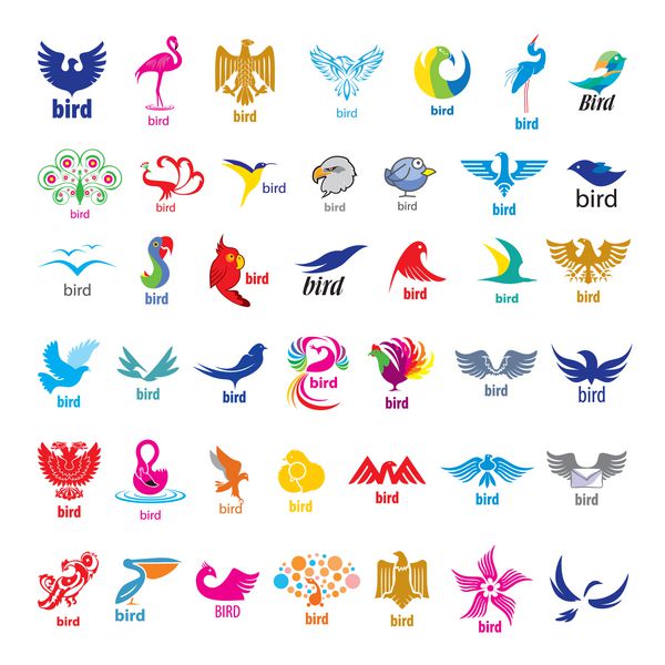 بزرگترین مجموعه لوگوهای وکتور پرندگان