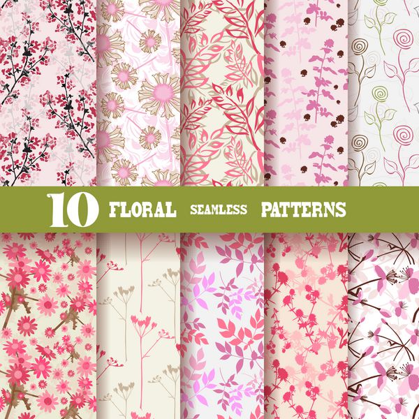 10 الگوی بدون درز گل