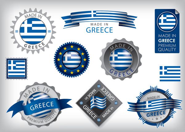 ساخت یونان پرچم یونان و سلاس وکتور هنر