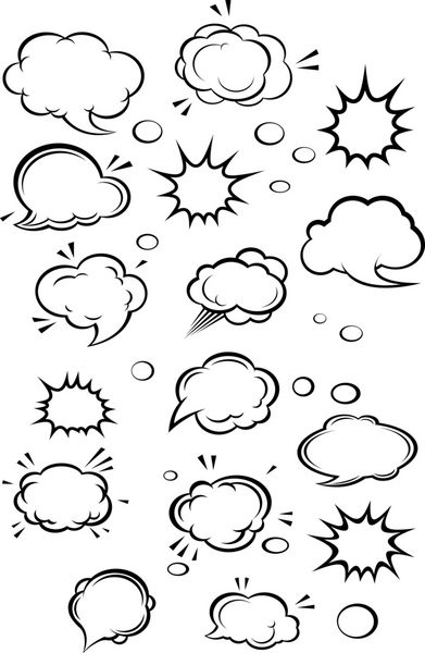 ابرهای کارتونی و حباب های گفتار