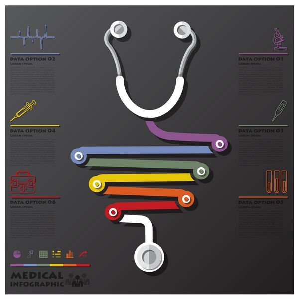 اینفوگرافیک کسب و کار جدول زمانی ارتباط پزشکی و سلامت