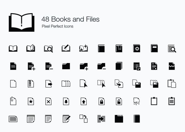 48 کتاب و فایل Pixel Perfect Icons