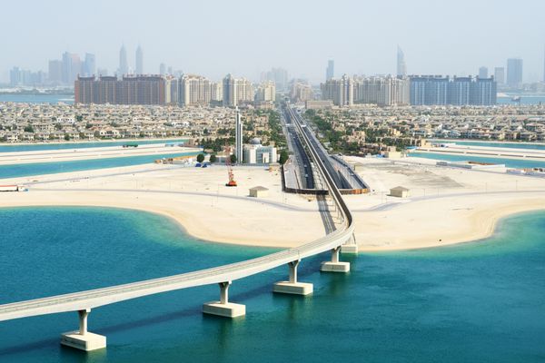 نمایی از جزیره دست ساز نخل جمیرا دبی امارات