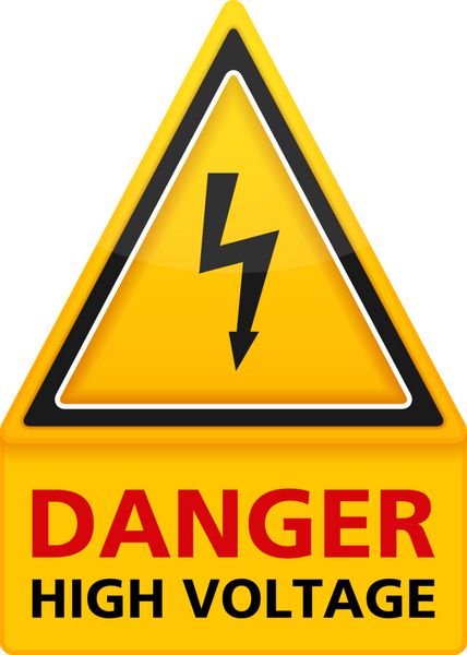 علامت ولتاژ بالا خطر