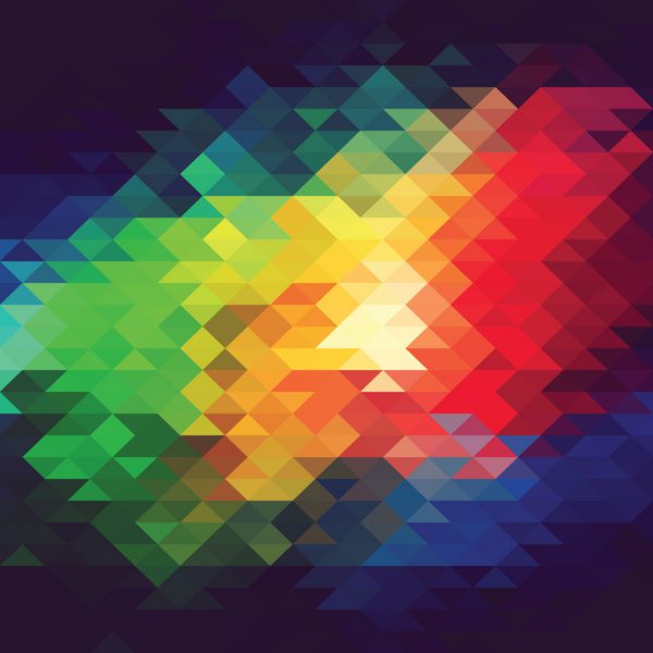 پس زمینه هندسی انتزاعی رنگارنگ با مثلث