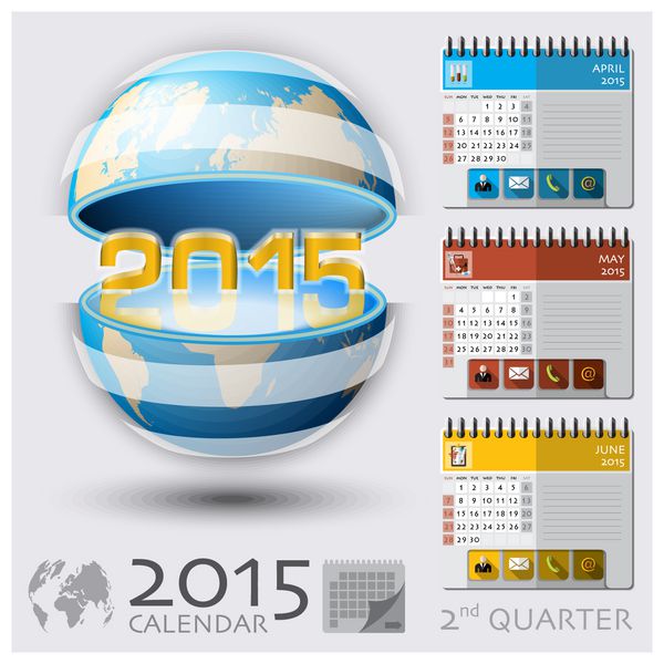 سه ماهه دوم 2015 تقویم نقشه جهانی