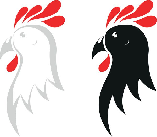 نماد مرغ در سیاه و سفید