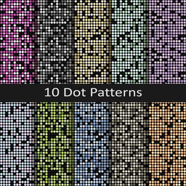 مجموعه ای از ده الگوی نقطه