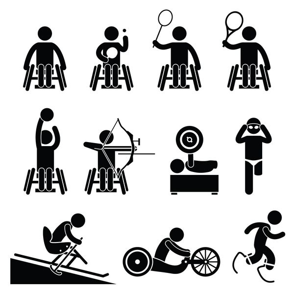 کلیپارت بازی های پارالمپیک ورزشی معلولیت را غیرفعال کنید