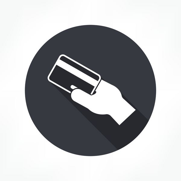 نماد کارت اعتباری در دست