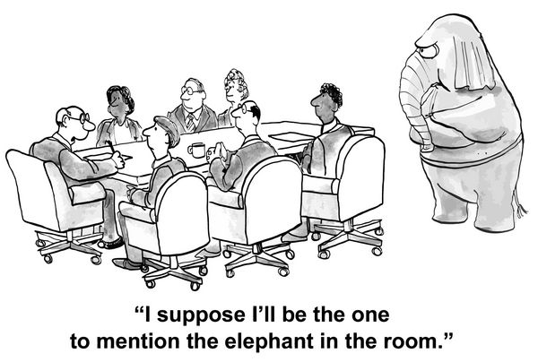  من کسی هستم که از فیل در اتاق یاد می کند