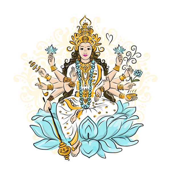 الهه هندی شاکتی طرحی برای طرح شما