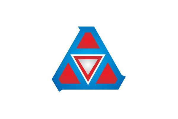 وکتور لوگوی ساخت و ساز هندسه مثلث انتزاعی کسب و کار