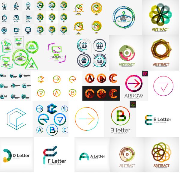 مجموعه ای از لوگوهای مختلف شرکت جهانی