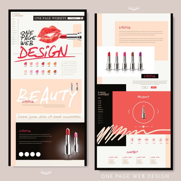 طراحی وب سایت مد یک صفحه