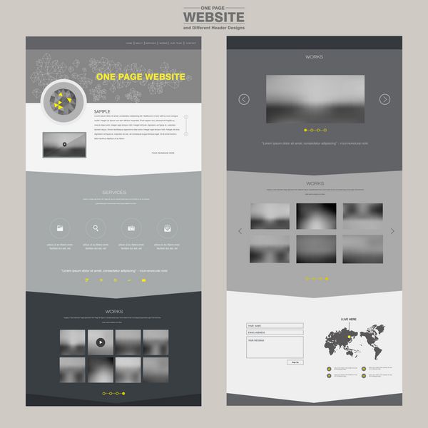 قالب زیبای طراحی یک صفحه وب سایت