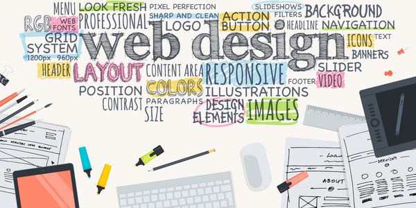 مفهوم تصویر طراحی مسطح برای طراحی وب