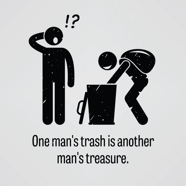سطل زباله یک مرد گنج مرد دیگری است