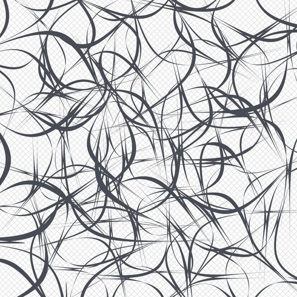 پس زمینه الگوی خطوط تصادفی کاغذ دیواری انتزاعی با راه راه یا منحنی بافت خطوط شبکه الگوی تکرار سلولی پس زمینه سفید بردار
