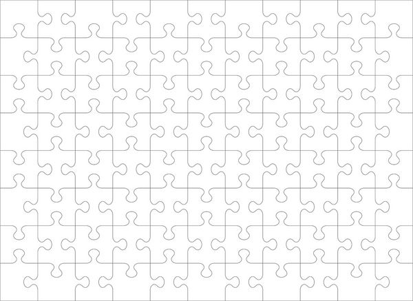 الگوی خالی پازل یا دستورالعمل های برش 88 قطعه شفاف جهت افقی قطعات به راحتی جدا می شوند هر قطعه یک شکل واحد است