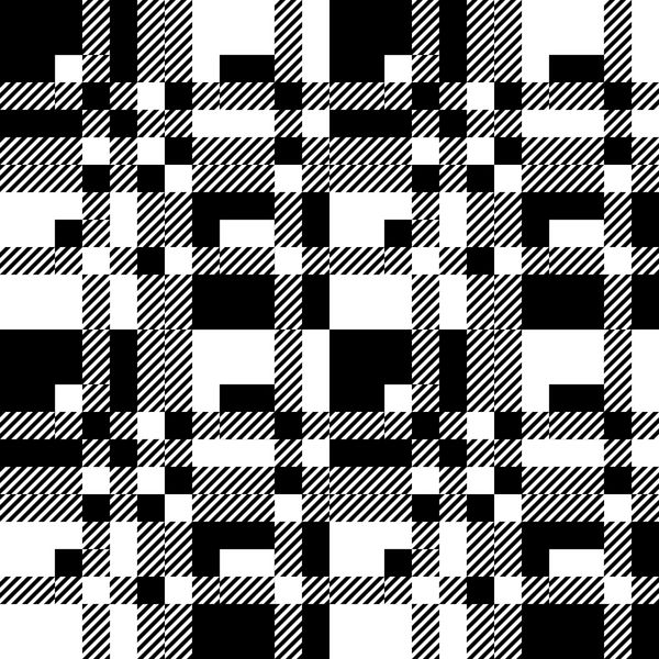 الگوی تارتان بدون درز وکتور پس زمینه سیاه و سفید