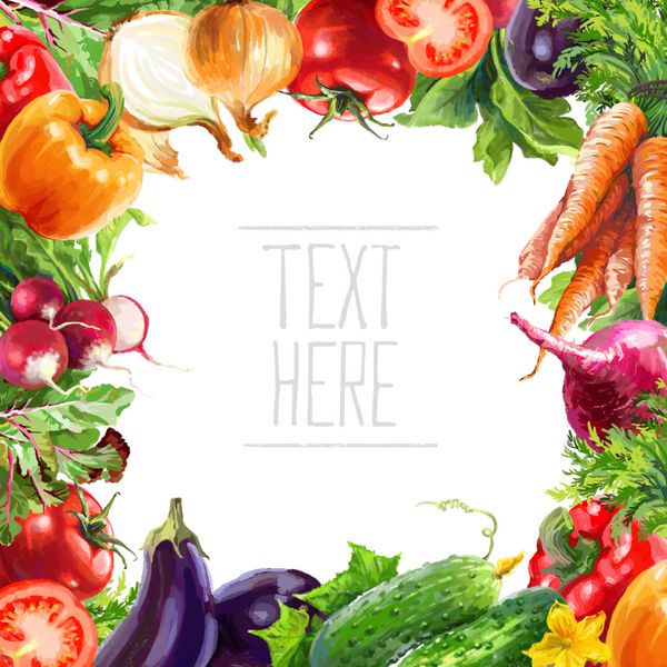 تصویر ترکیب سبزیجات جدا شده