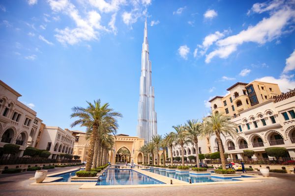دبی امارات - 24 فوریه - برج خلیفه مرتفع ترین ساختمان جهان 829 8 متر ارتفاع عکس گرفته شده در 24 فوریه 2015