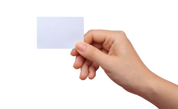 دست نگه داشتن کاغذ جدا شده روی سفید