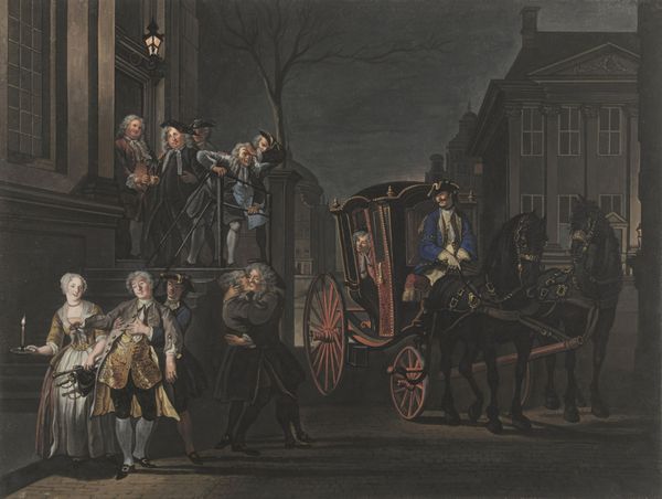آنهایی که هنوز می توانستند راه بروند رفتند کسی که نتوانست به زمین افتاد توسط سارا و کورنلیس تروست 1769 نقاشی آبرنگ هلندی