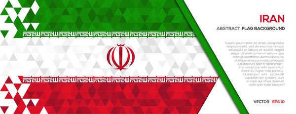 پس زمینه شکل هندسی چند ضلعی انتزاعی پرچم ایران
