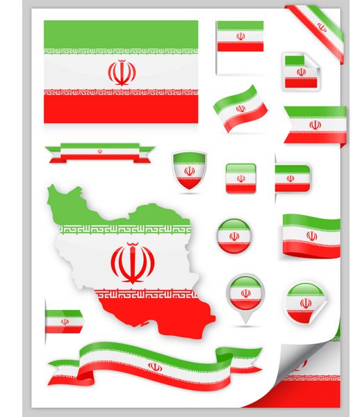 مجموعه پرچم ایران - مجموعه وکتور
