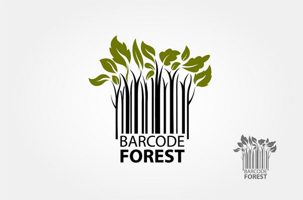 نماد آرم جنگل به صورت کد تلطیف شده است