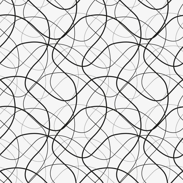 الگوی بدون درز وکتور الگوی هندسی با راه راه های مواج بافت شیک با خطوط درهم
