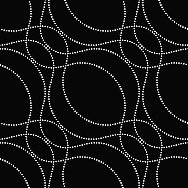 الگوی هندسی بدون درز کاشی کاری شده از گلدسته های مواج نقطه چین موتیف زنجیره ای مهره ها پس زمینه موزاییک سیاه و سفید انتزاعی وکتور