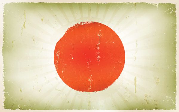 پس زمینه پوستر پرچم قدیمی ژاپن