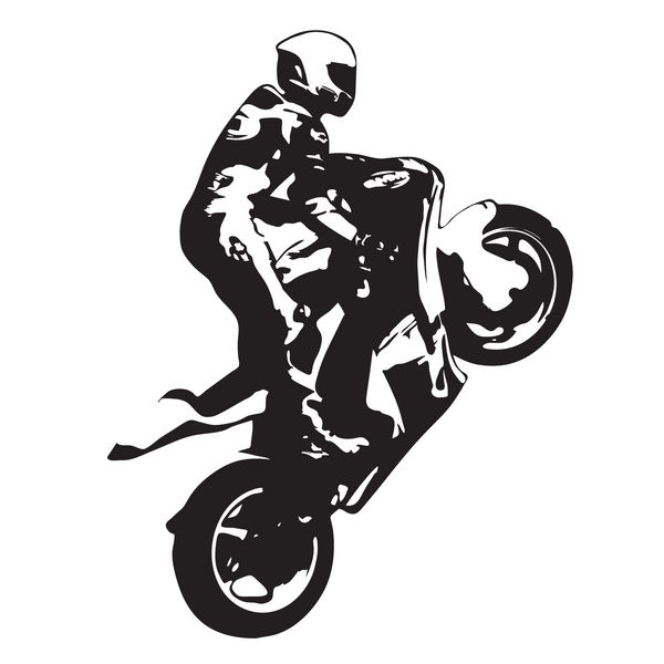 شبح طراحی وکتور مسابقه موتور سیکلت چرخ