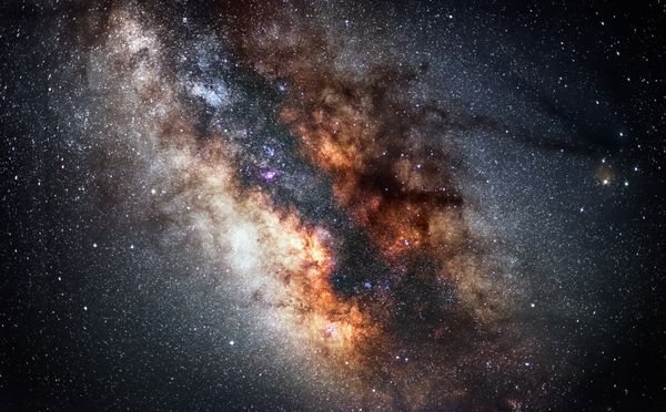 مرکز راه شیری - رنگ های واقعی کهکشان راه شیری تصویر نجومی