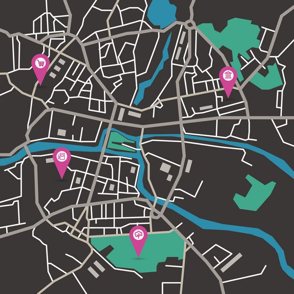 وکتور نقشه شهر