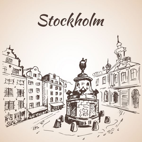 شهر قدیمی اروپایی استکهلم - سوئد قدیمی ترین میدان استکهلم