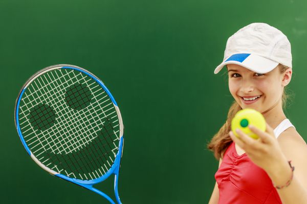 تنیس - تنیس باز دختر جوان زیبا