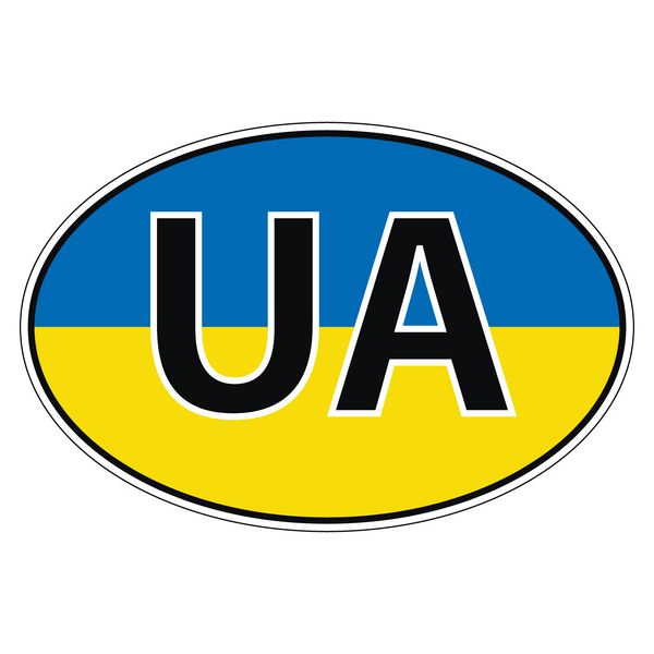 برچسب روی ماشین پرچم اوکراین