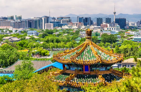 نمای شهر پکن از پارک جینگشان