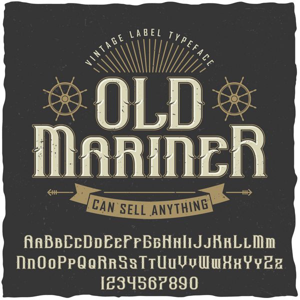 فونت لیبل قدیمی با نام Old Mariner خوب برای استفاده در هر برچسب سبک رترو لوگو پوستر و غیره
