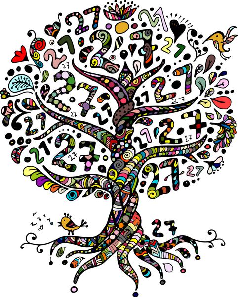 درخت 27 با ریشه زنجیل برای طرح شما
