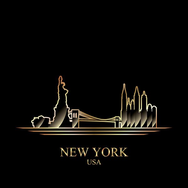 شبح طلایی نیویورک در پس زمینه سیاه