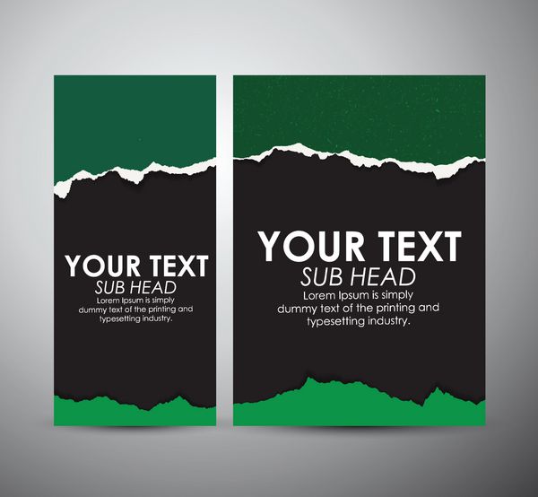 کاغذ سبز انتزاعی با فضای سیاه قالب طراحی منابع گرافیکی وکتور