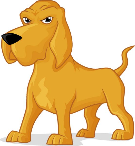 وکتور سگ Bloodhound جدا شده روی سفید