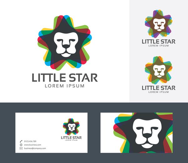 لوگوی وکتور Little Lion Stars با قالب کارت ویزیت