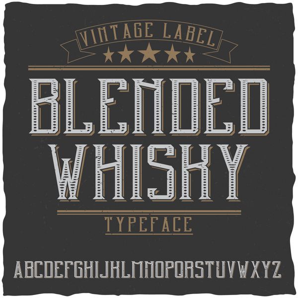 تایپ لیبل قدیمی با نام Blended Whisky