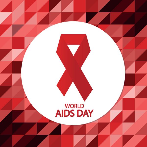 کارت یا پس زمینه روز جهانی ایدز وکتور